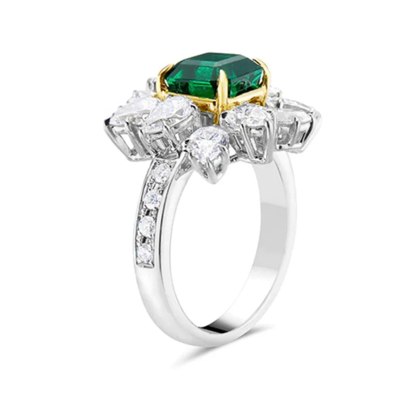 2.55 ct Translucent Emerald Ring with 3.21 Diamonds – philippahazel